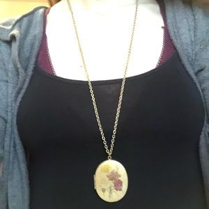 Long distressed locket